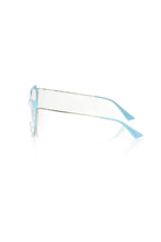 Light Blue Metallic Women Frame Frankie Morello