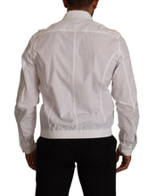 White Cotton Button Down Men Collared Shirt Dolce & Gabbana