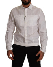 White Cotton Button Down Men Collared Shirt Dolce & Gabbana