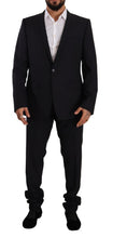 Blue GOLD Wool Single Breasted 2 Piece Suit Dolce & Gabbana