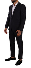 Blue MARTINI Slim fit 2 Piece Coat Suit Dolce & Gabbana