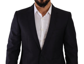 Blue MARTINI Slim fit 2 Piece Coat Suit Dolce & Gabbana