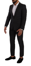 Black MARTINI Single Breasted 2 Piece Suit Dolce & Gabbana