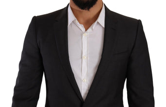Black MARTINI Single Breasted 2 Piece Suit Dolce & Gabbana