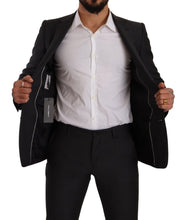Black MARTINI Single Breasted 2 Piece Suit Dolce & Gabbana