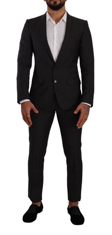 Black MARTINI Single Breasted 2 Piece Suit Dolce & Gabbana