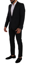 Black Fantasy GOLD Wool Slim Fit 2 Piece Suit Dolce & Gabbana