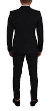 Black Fantasy GOLD Wool Slim Fit 2 Piece Suit Dolce & Gabbana