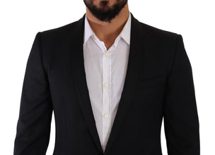 Black Fantasy GOLD Wool Slim Fit 2 Piece Suit Dolce & Gabbana
