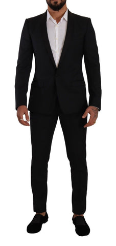 Black Fantasy GOLD Wool Slim Fit 2 Piece Suit Dolce & Gabbana