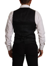 Blue Striped Wool Stretch Waistcoat Vest Dolce & Gabbana