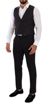 Gray Silk Slim Fit Waistcoat Formal Vest Dolce & Gabbana