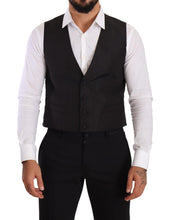 Gray Silk Slim Fit Waistcoat Formal Vest Dolce & Gabbana