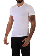 White Round Neck Cotton Stretch T-shirt Underwear Dolce & Gabbana