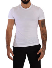 White Round Neck Cotton Stretch T-shirt Underwear Dolce & Gabbana