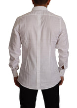White GOLD Cotton Slim Fit Dress Formal Shirt Dolce & Gabbana