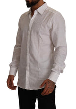 White GOLD Cotton Slim Fit Dress Formal Shirt Dolce & Gabbana