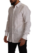 White GOLD Cotton Slim Fit Dress Formal Shirt Dolce & Gabbana