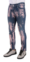 Blue Pink Tie Dye Cotton Skinny Denim Jeans Dolce & Gabbana