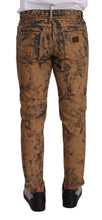 Brown Distressed Cotton Regular Denim Jeans Dolce & Gabbana