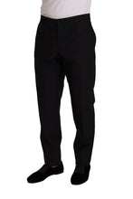 Blue Wool Silk Formal Trouser Dress Pants Dolce & Gabbana