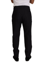Blue Wool Silk Formal Trouser Dress Pants Dolce & Gabbana