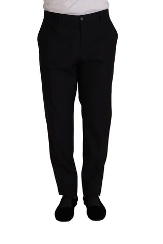 Blue Wool Silk Formal Trouser Dress Pants Dolce & Gabbana