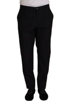 Blue Wool Silk Formal Trouser Dress Pants Dolce & Gabbana
