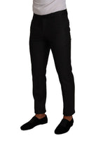 Gray Check Wool Formal Trouser Dress Pants Dolce & Gabbana