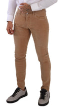 Brown Corduroy Cotton Skinny Slim Fit Jeans Dolce & Gabbana
