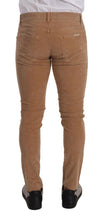 Brown Corduroy Cotton Skinny Slim Fit Jeans Dolce & Gabbana