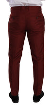 Red Cashmere Silk Dress Men Trouser Pants Dolce & Gabbana