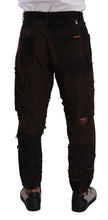 Brown Cotton Distressed Regular Denim Jeans Dolce & Gabbana