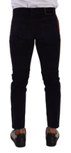 Blue Cotton Stretch Skinny Corduroy Jeans Dolce & Gabbana