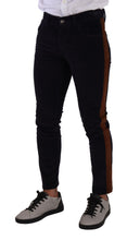 Blue Cotton Stretch Skinny Corduroy Jeans Dolce & Gabbana