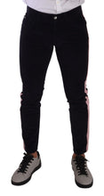 Blue Corduroy Cotton Stretch Skinny Jeans Dolce & Gabbana