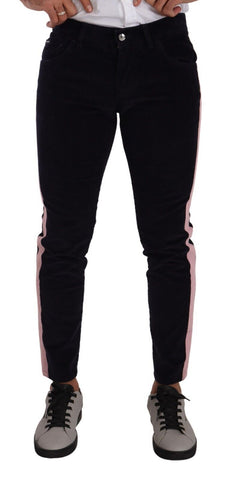 Blue Corduroy Cotton Stretch Skinny Jeans Dolce & Gabbana
