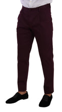 Purple Cotton Tapered Chinos Dress Pants Dolce & Gabbana