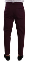 Purple Cotton Tapered Chinos Dress Pants Dolce & Gabbana