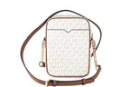 Jet Set Medium Vanilla PVC North South Chain Crossbody Handbag Michael Kors