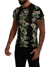 Black Floral Print Crewneck T-shirt Dolce & Gabbana