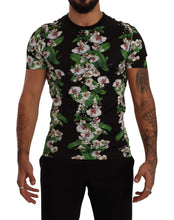 Black Floral Print Crewneck T-shirt Dolce & Gabbana