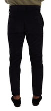 Blue Cotton Skinny Corduroy Trouser Pants Dolce & Gabbana