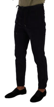 Blue Cotton Skinny Corduroy Trouser Pants Dolce & Gabbana