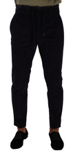 Blue Cotton Skinny Corduroy Trouser Pants Dolce & Gabbana