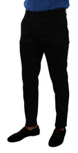 Black Brocade Skinny Formal Trouser Dress Pants Dolce & Gabbana