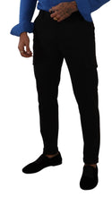 Black Viscose Skinny Cargo Trouser Pants Dolce & Gabbana