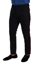 Blue Bordeaux Cotton Skinny Chino Pants Dolce & Gabbana