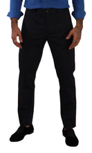 Blue Bordeaux Cotton Skinny Chino Pants Dolce & Gabbana