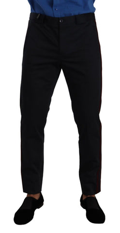 Blue Bordeaux Cotton Skinny Chino Pants Dolce & Gabbana